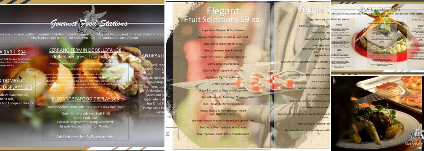 Chef Anthony's Table Menu