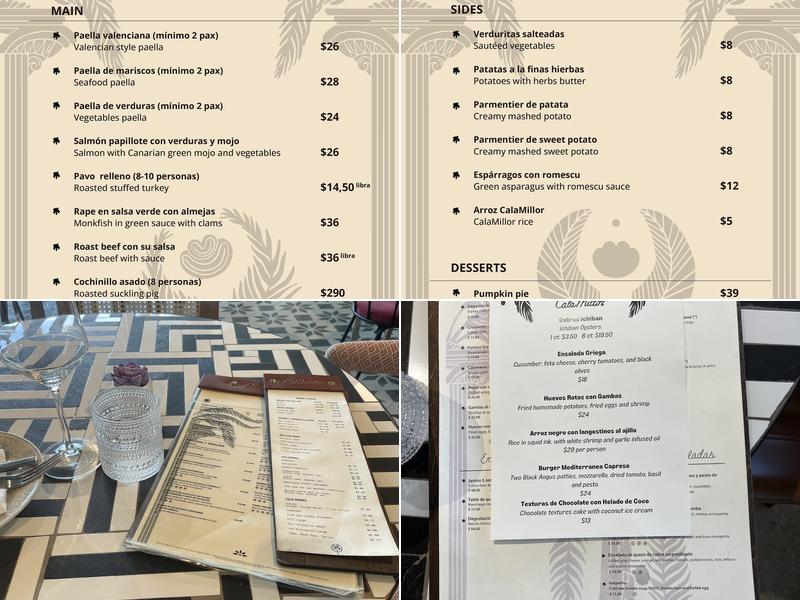 CalaMillor Gourmet Experience Menu