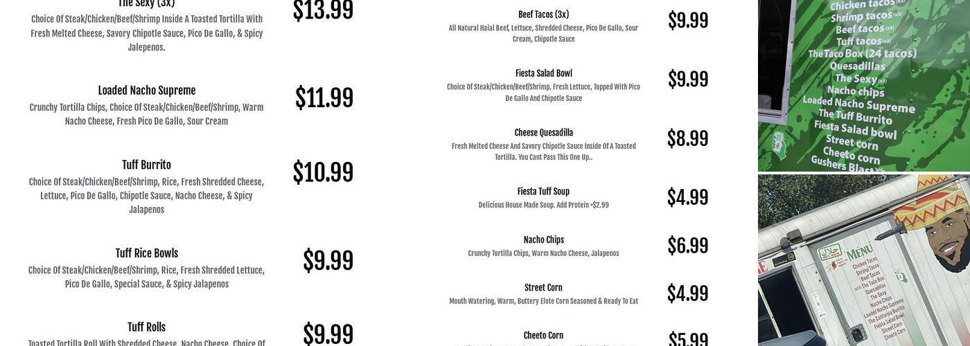 Tuff Taco Menu