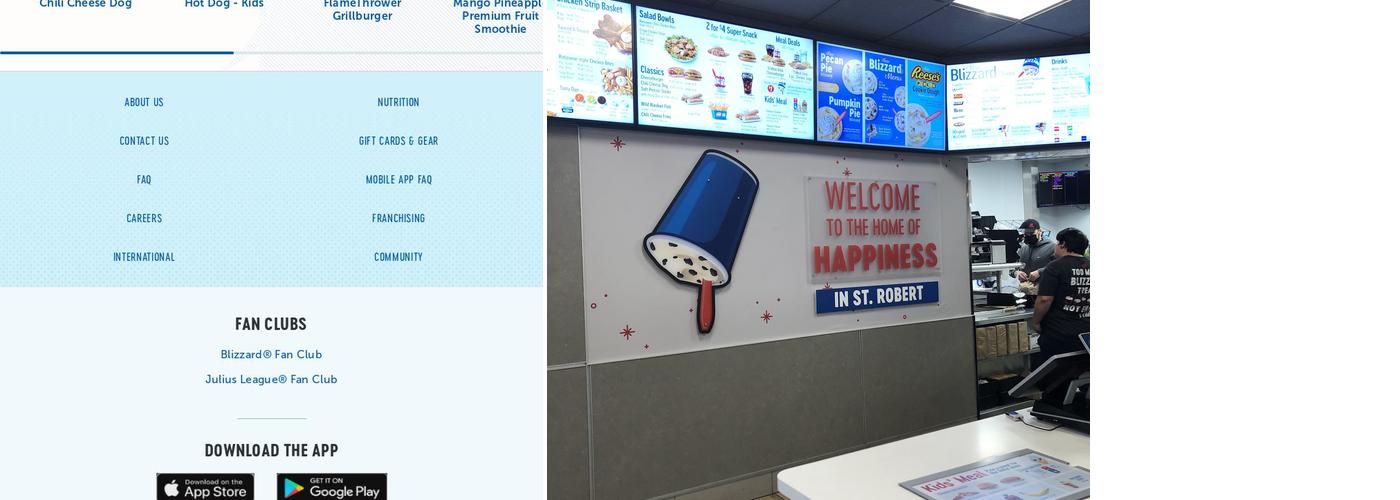 Dairy Queen Menu
