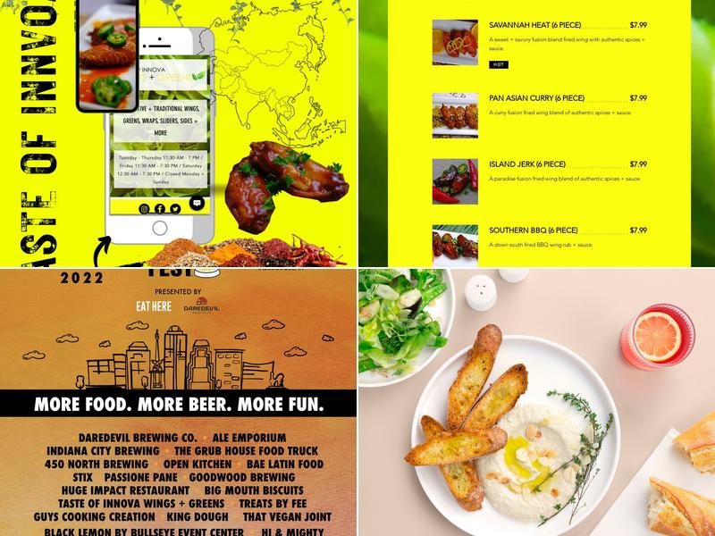 Taste of Innova Wings + Greens (The Amp) Menu