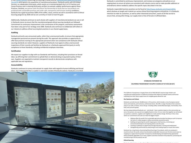Starbucks Menu