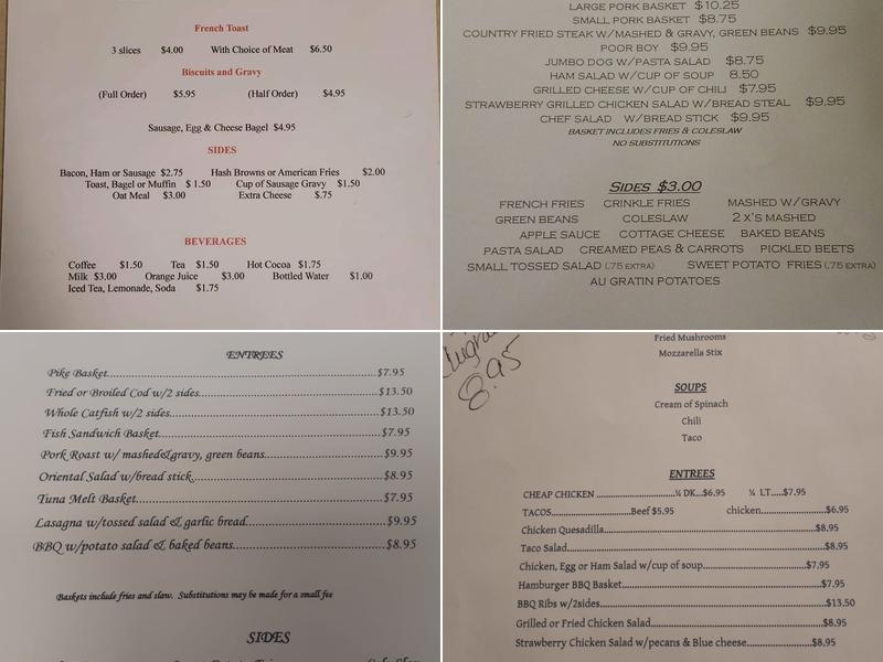 Moreno's on Main Menu