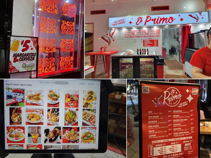 El Primo Red Tacos Menu