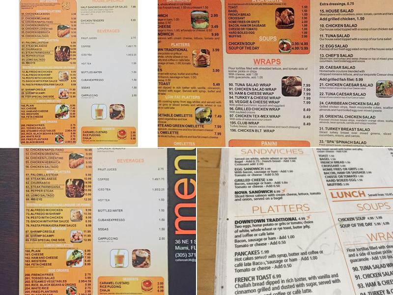 Cafe Nosh Menu
