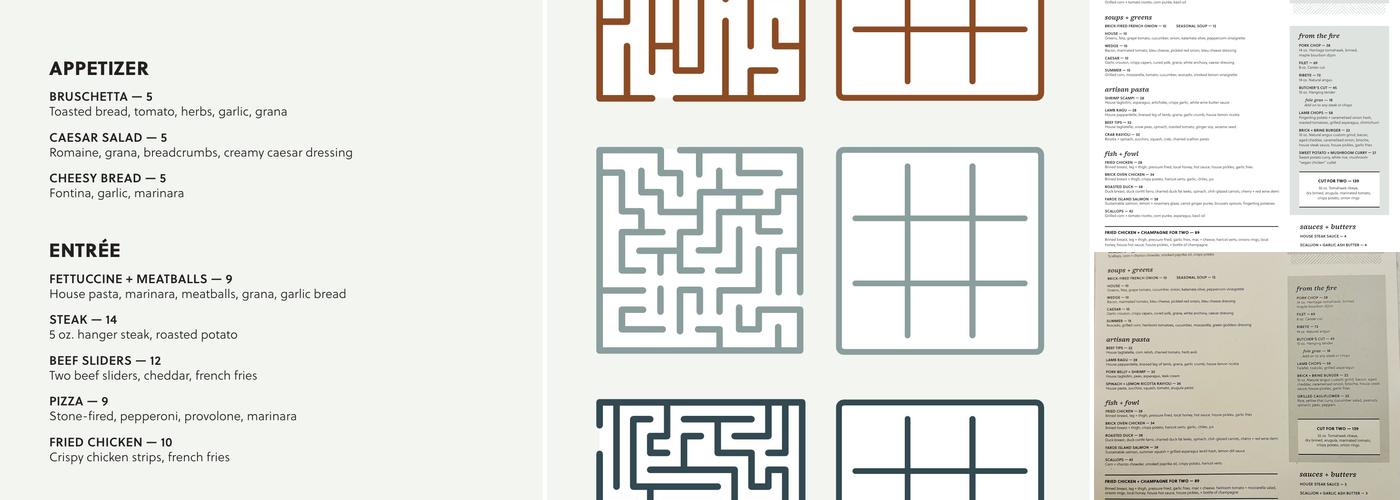 Brick and Brine Menu