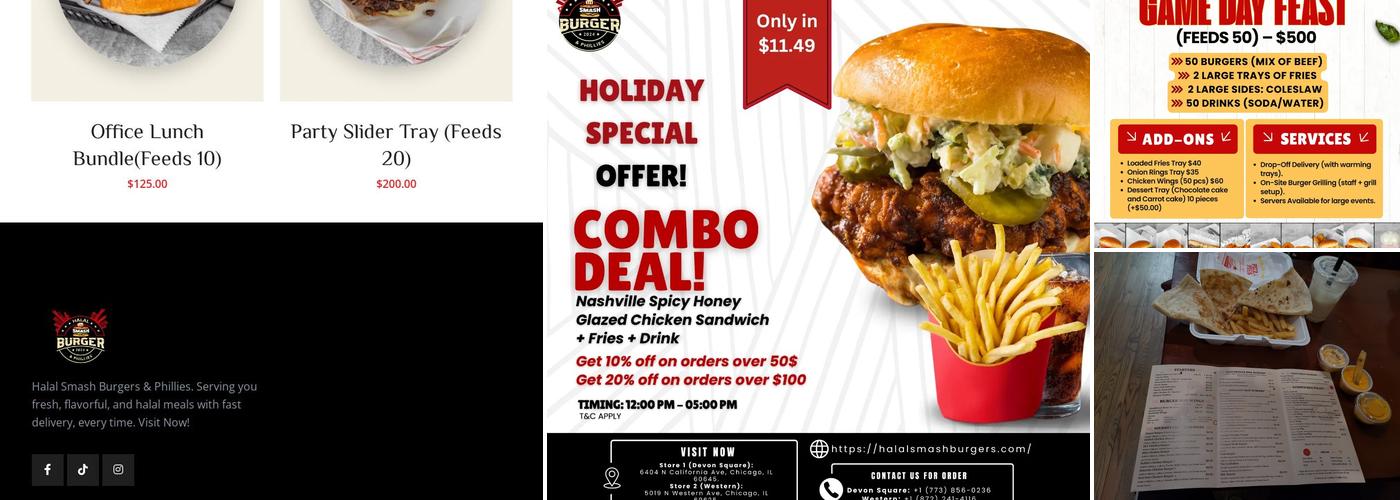 Halal Smash Burger and Phillies (Western Avenue) Menu