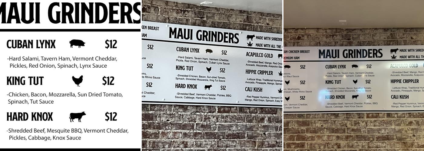 Maui Waui Cafe Menu