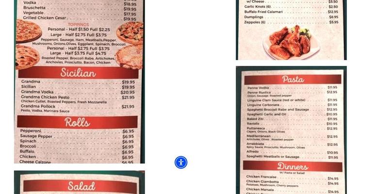 Crispy Pizza Menu