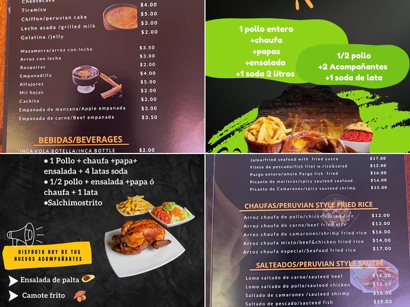 Taita kitchen peruvian restaurant Menu
