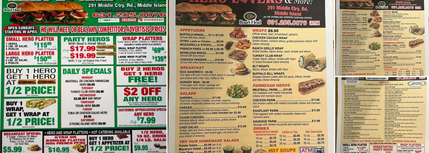 Hero lovers and more Menu