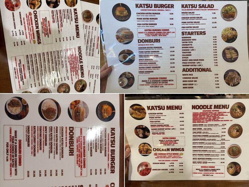 Ginza ramen Menu