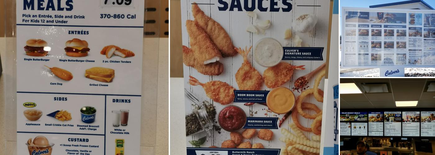 Culver’s Menu