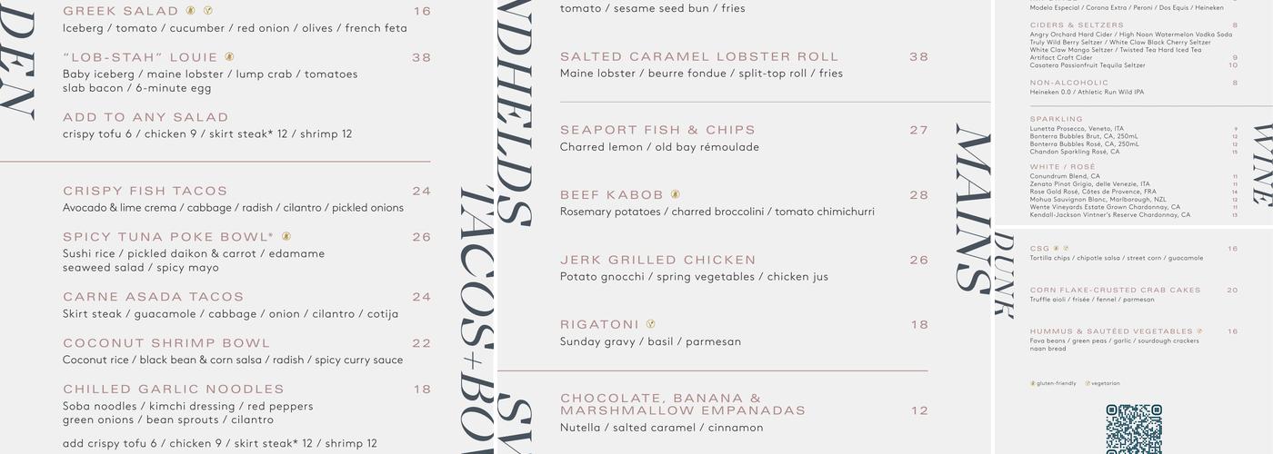 Lifted Restaurant Menu
