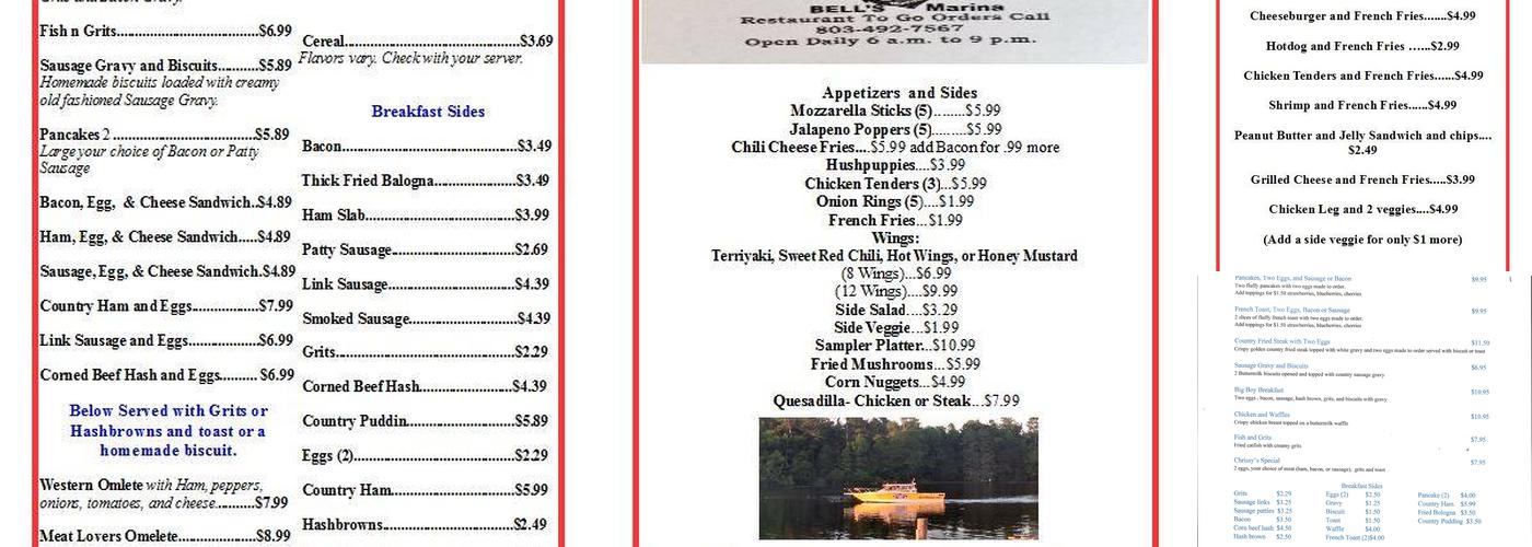 Chrissy's Diner Menu