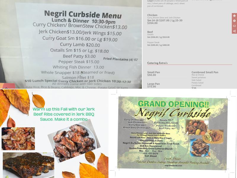 Negril Curbside Menu