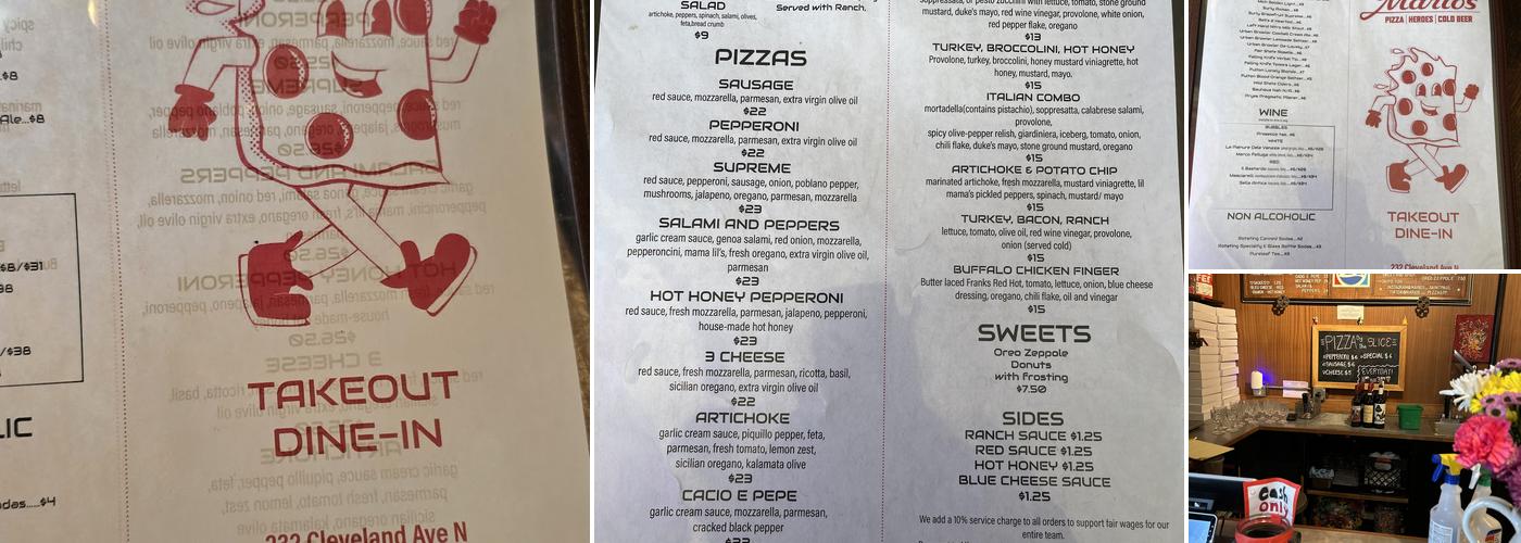 Mario's Menu