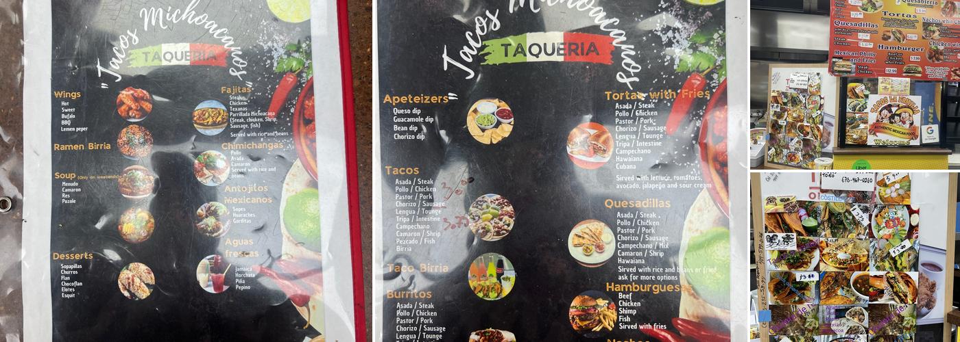 TACOS MICHOACANOS TAQUERIA Menu