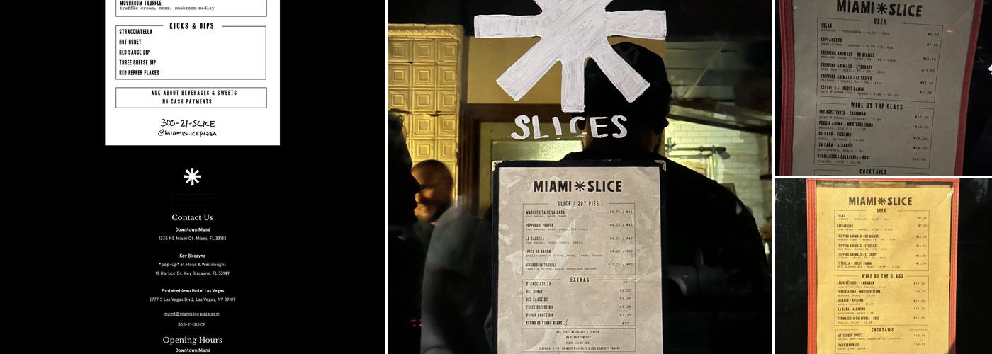 Miami Slice Menu