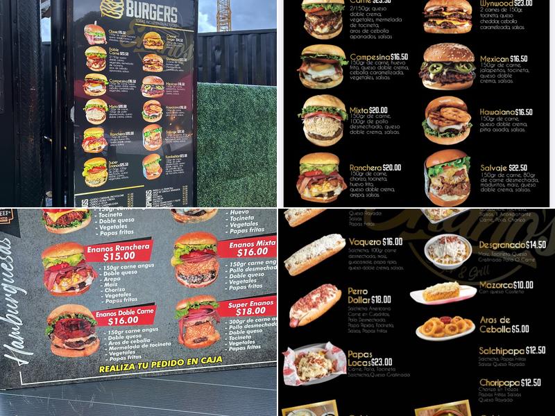 Enanos Burgers & Grill Menu