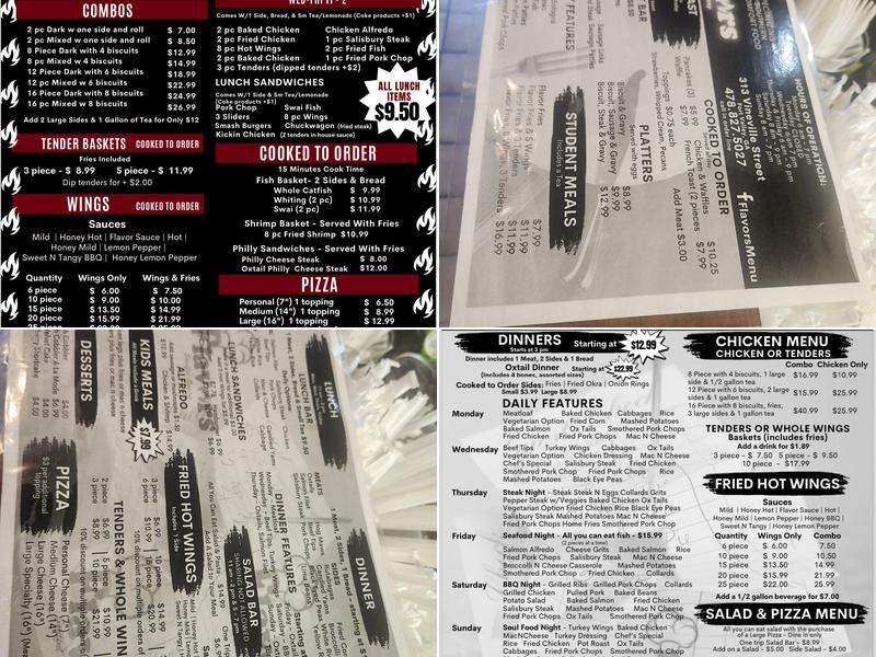 Flavors Soulful Eatery Menu
