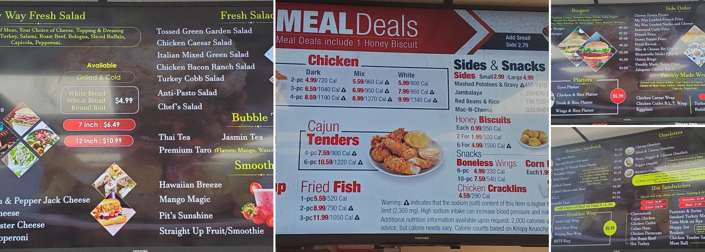 Krispy Krunchy Chicken Menu