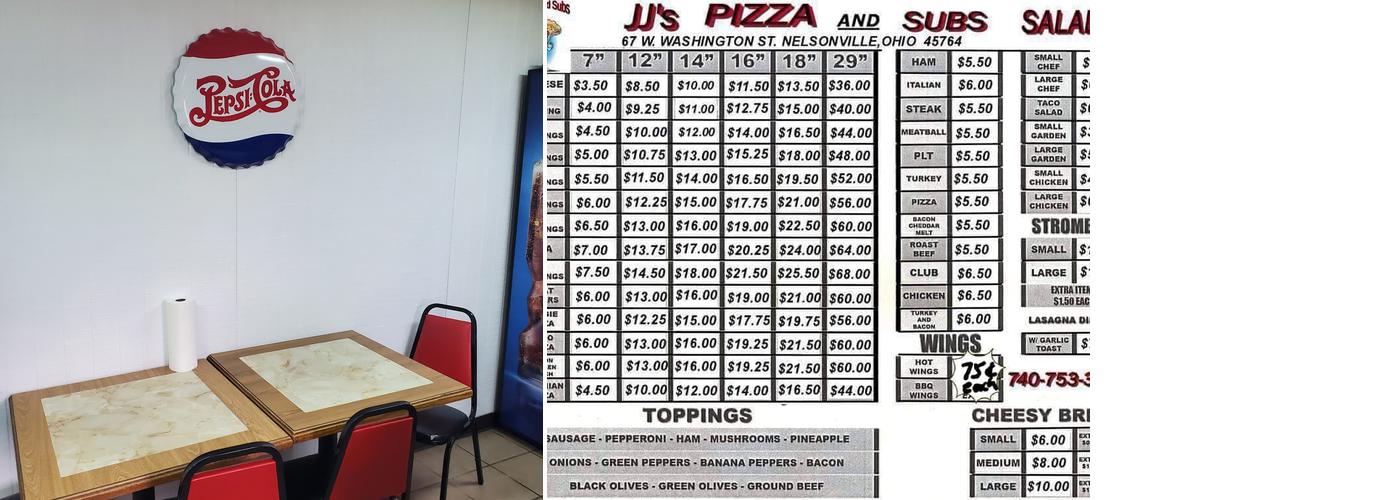 Pizza Stop Menu
