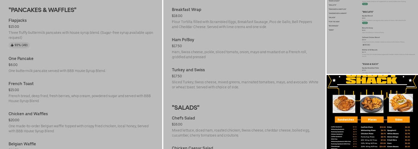 Los' Legendary Kitchen Menu