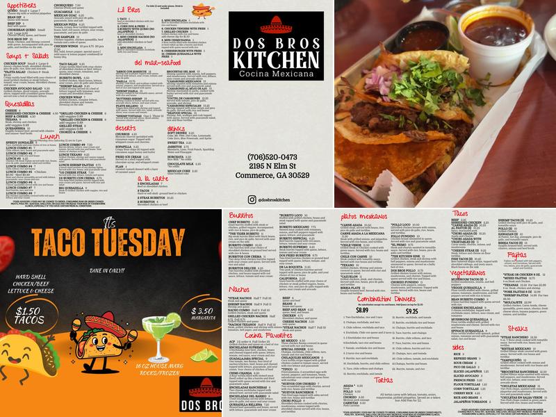 Dos Bros Kitchen Menu