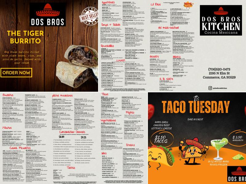 Dos Bros Kitchen Menu