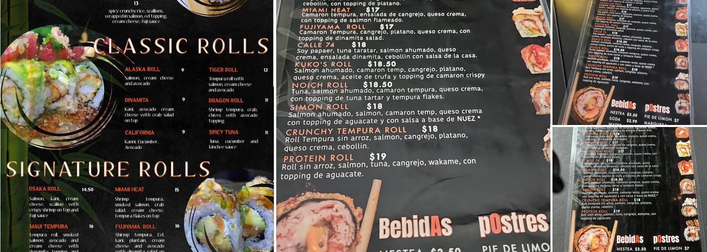 Aloha Catering Miami Menu