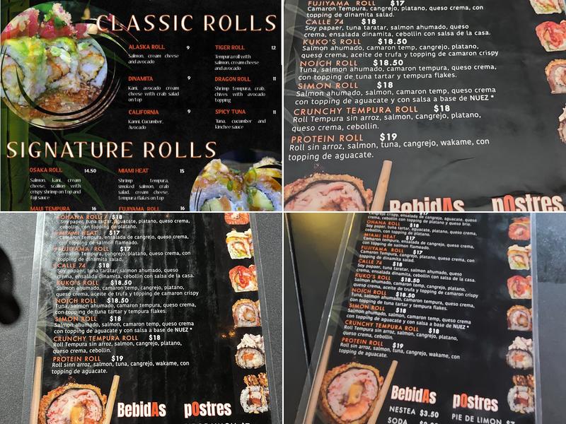 Aloha Catering Miami Menu