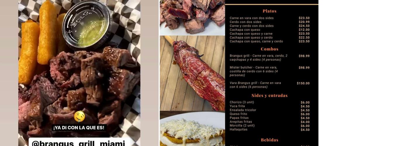 Brangus grill Menu