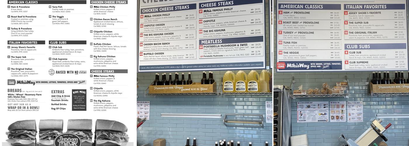 Jersey Mike's Subs Menu