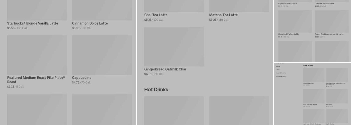 Starbucks Menu
