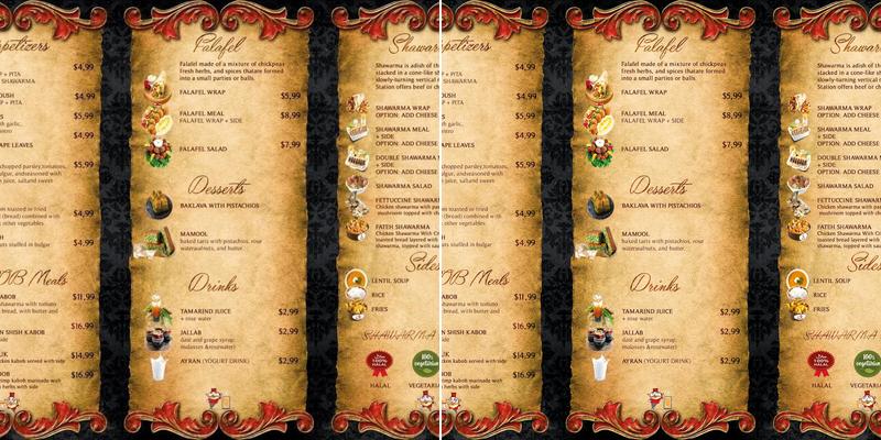 Shawarma Station Menu