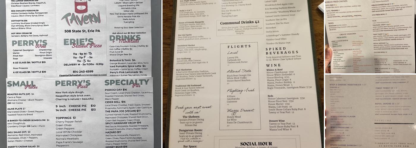 Flagship City Food Hall Menu