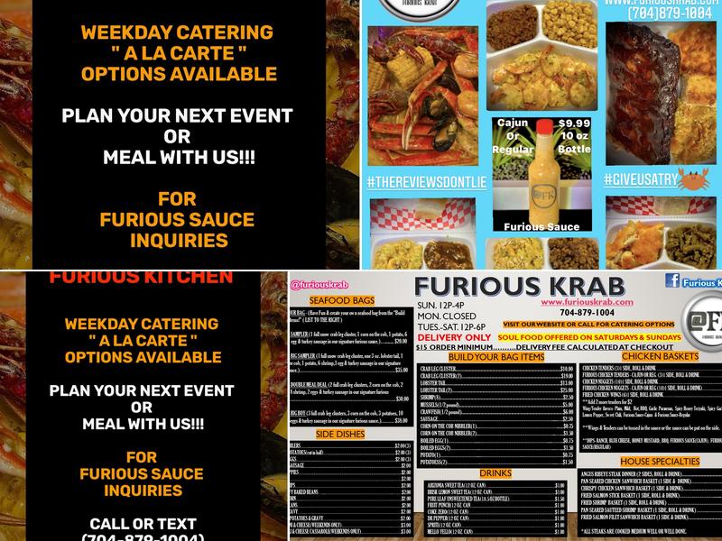 Furious Krab Menu