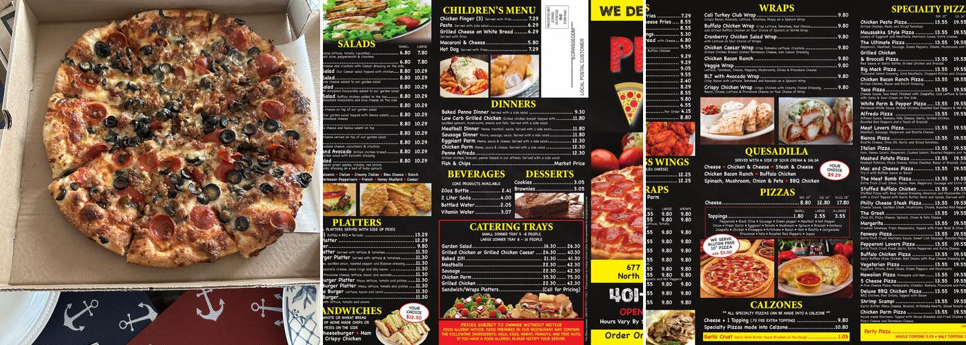 Pizza Vida Menu