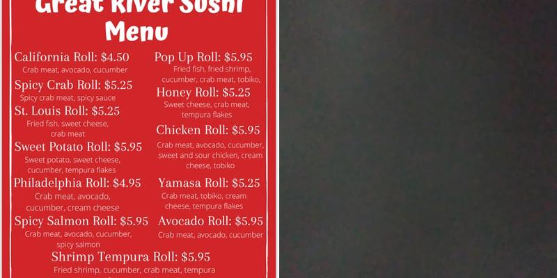 Great River Menu