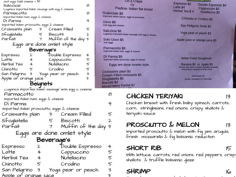 Chef Tony Raos Gourmet Menu