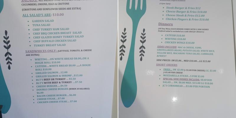 Sakina's Peace & Tranquillity Menu