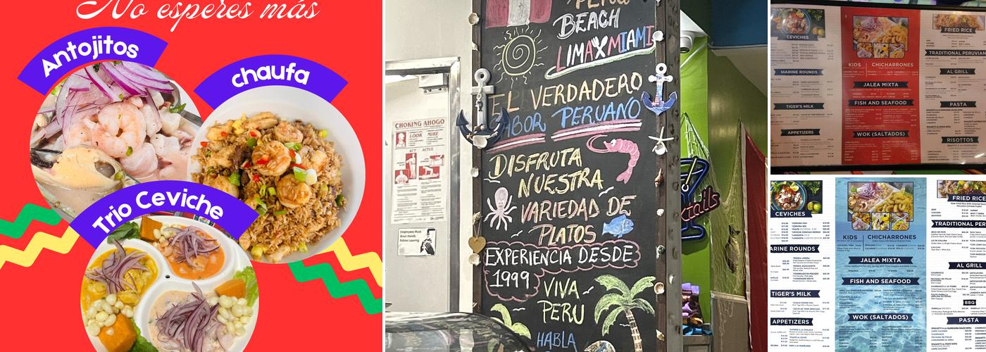 Ceviches Peru Beach Menu