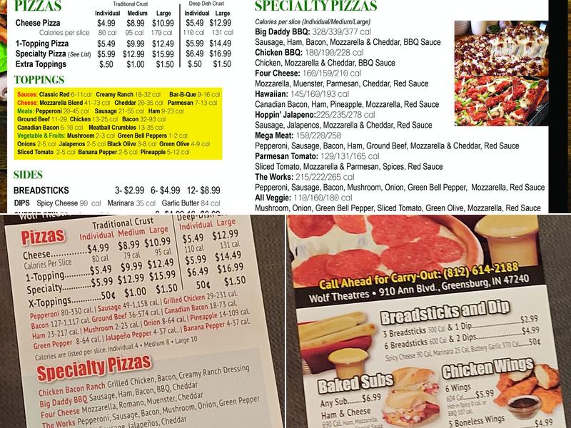 Noble Romans Pizza Menu