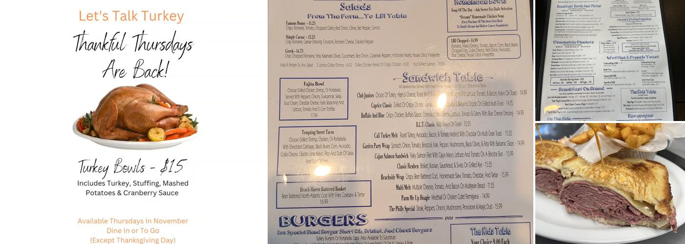 LBI Table Menu