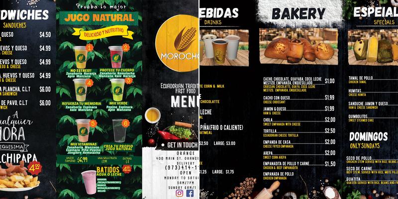 Morocho's Coffee Shop & Deli Menu