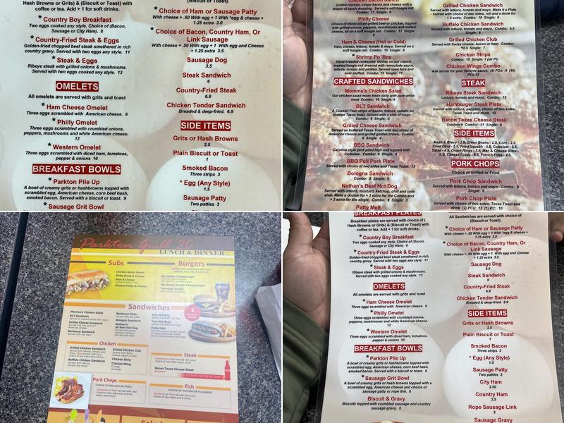 Parkton Grill 2.0 Menu