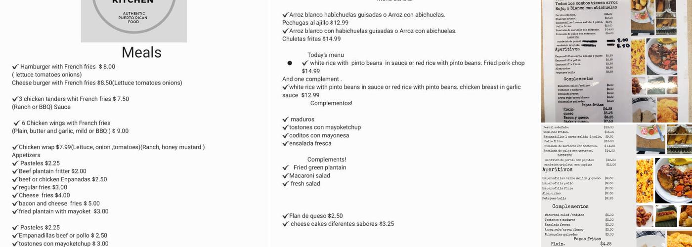 Vilma's Kitchen Menu