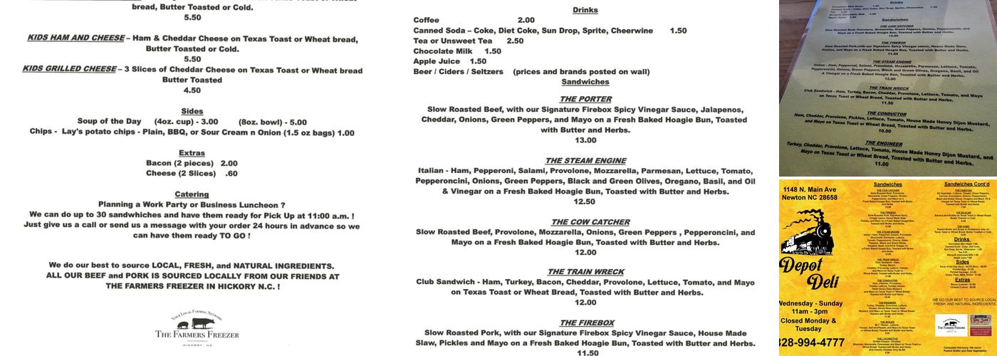 Depot Deli Menu