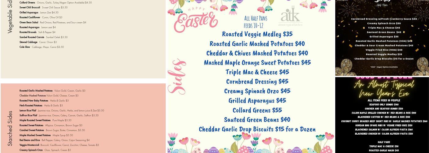 Almost Typical kitchen Menu